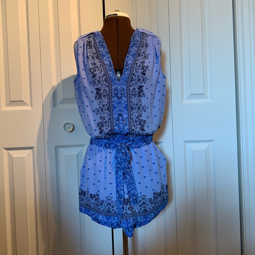 BCBG blue romper